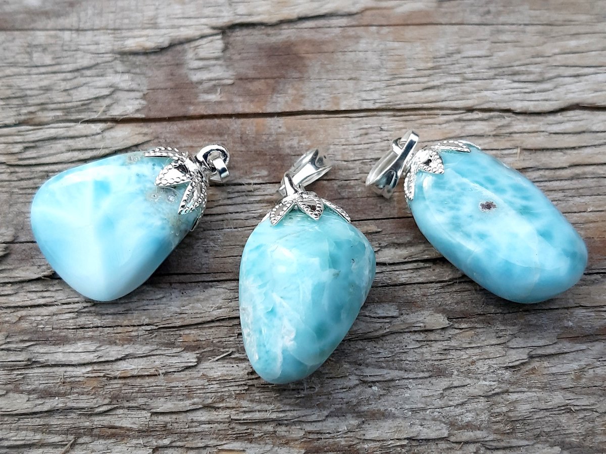 Edelsteen Larimar hanger
